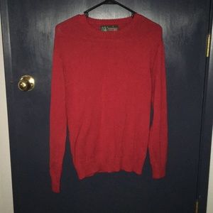 Red crew neck sweater